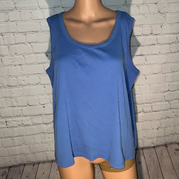 Lands' End Tops - Lands’ End Blue tank top size XL